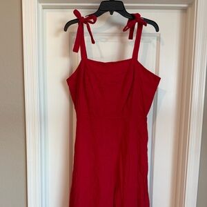 Draper James Vibrant Red Midi Dress